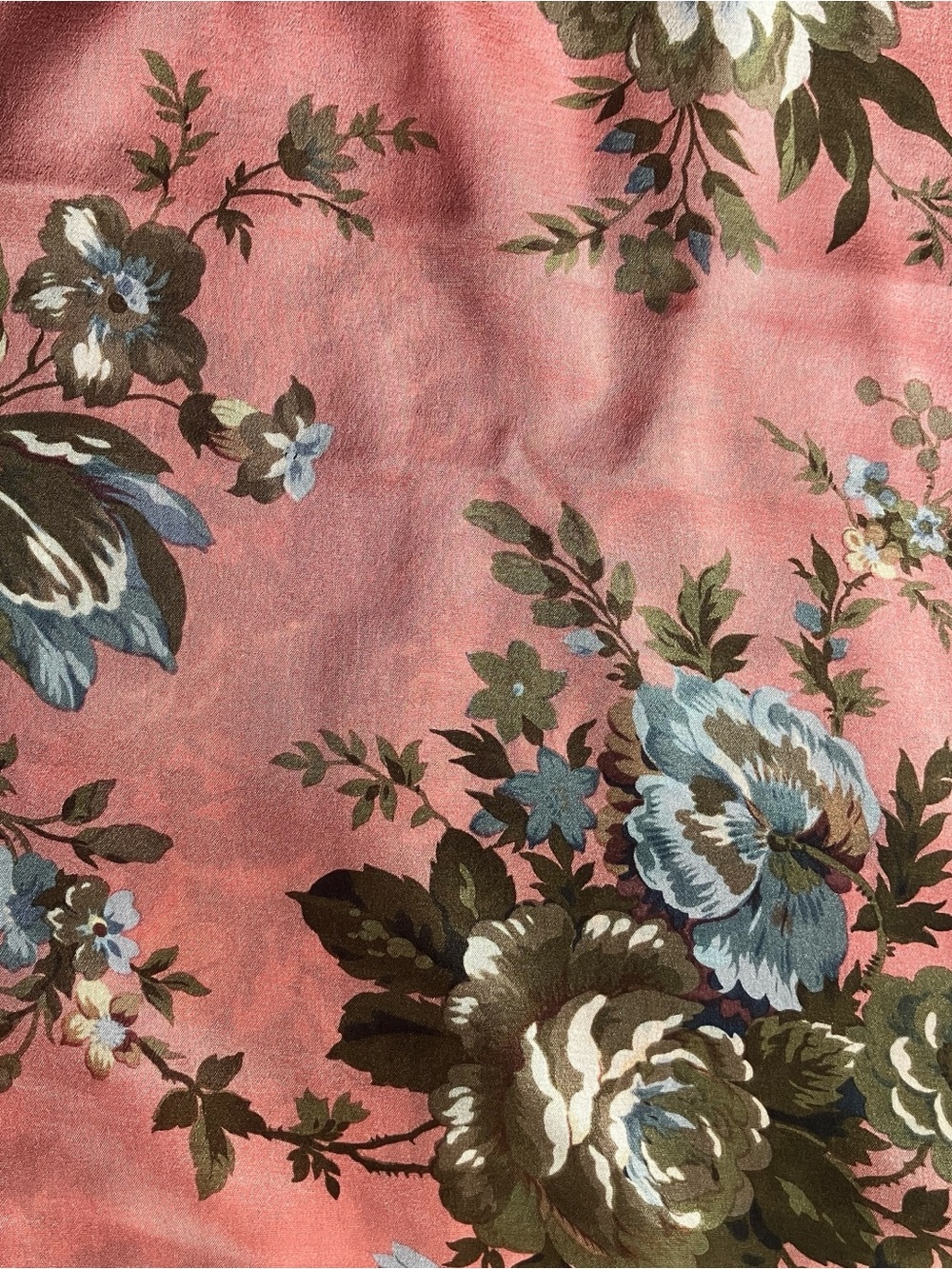 Echo Silk Coral Floral Scarf - Picture 3 of 4
